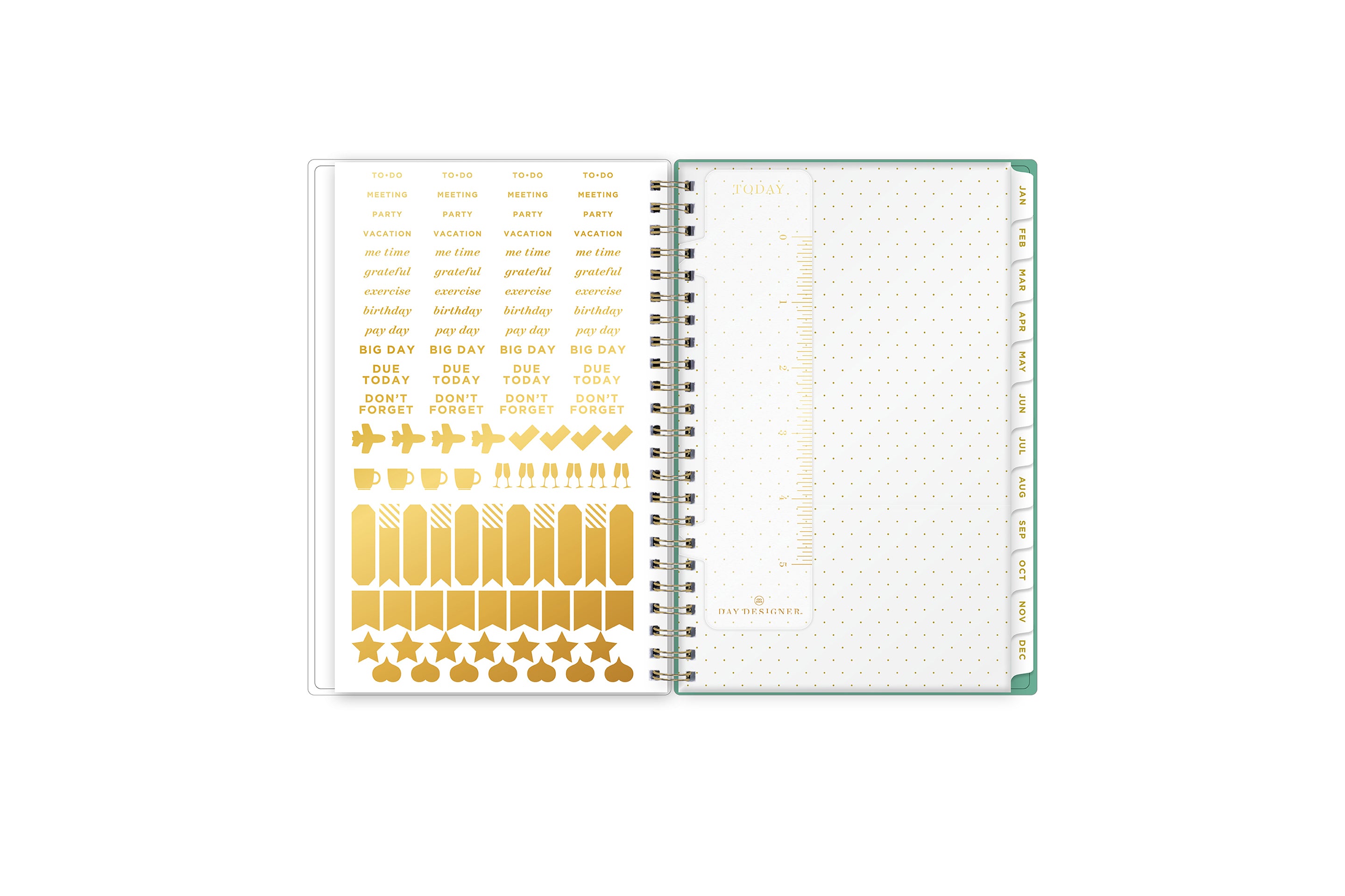 Blue Sky Day Designer Peyton Create-Your-Own Cover Weekly/Monthly Planner, Floral Artwork, 8 x 5, White, 12-Month (Jan-Dec): 2024
